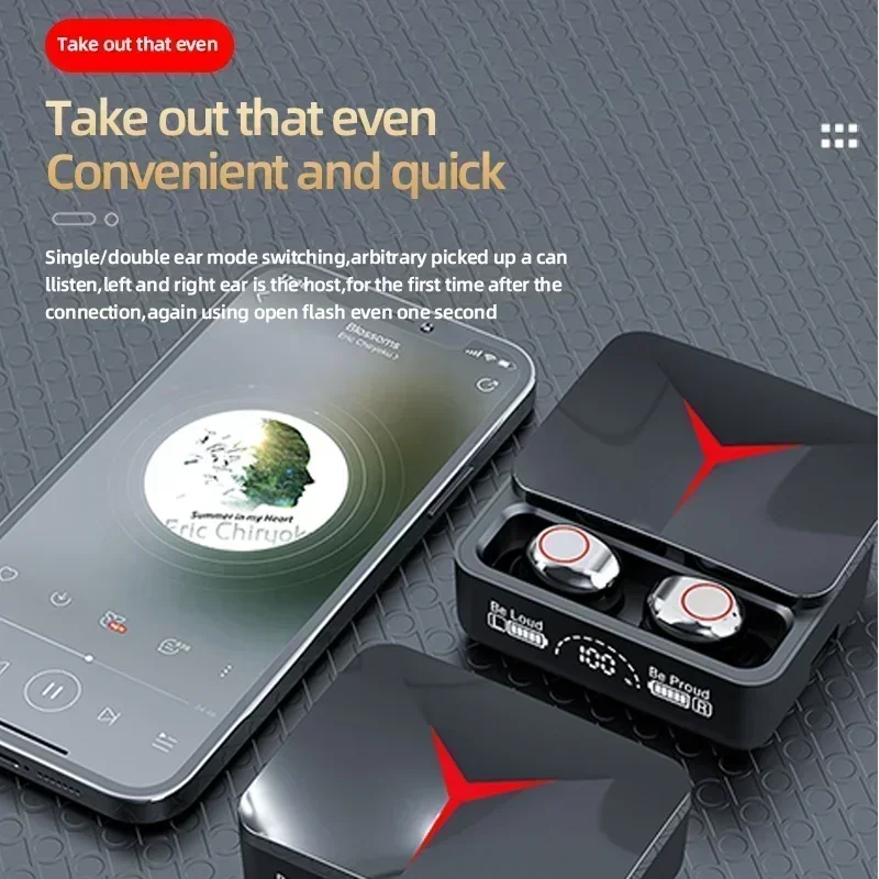 Oryginalne słuchawki bezprzewodowe TWS M90 słuchawki do gier 5.3 Bluetooth słuchawki sportowe słuchawki muzyczne dla iphone Xiaomi