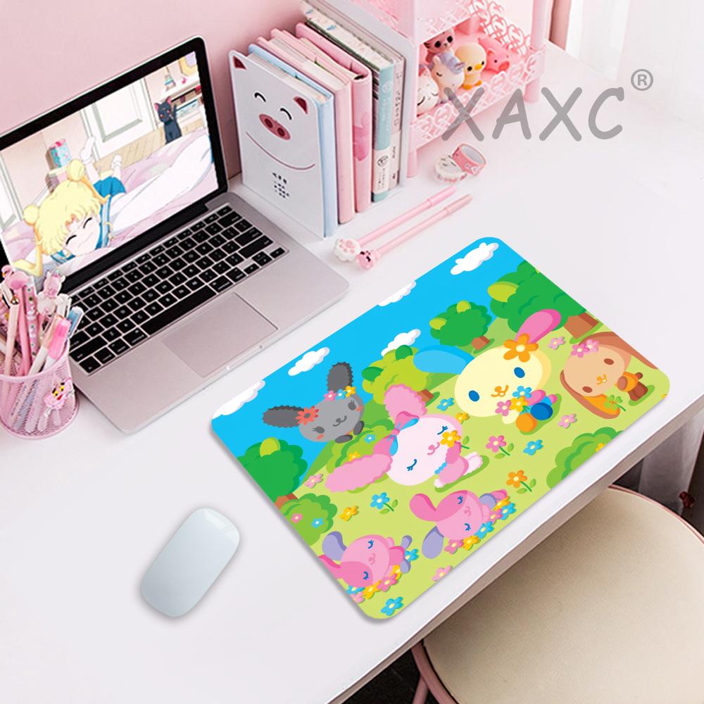 Liten skrivbordsmatta usahana söt musmatta anime spelmattor musmatta företag gamer girl gaming laptop datortillbehör potdemiel: 30 x 24 cm / Marinblå