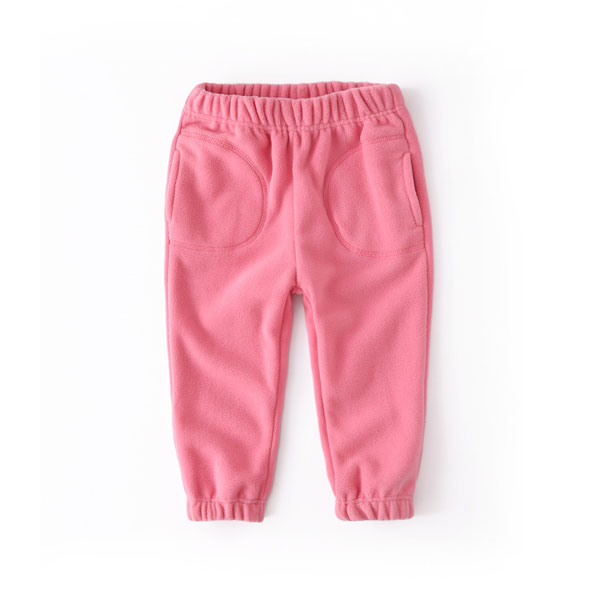 Svelte børn drenge piger casual polar fleece solide bukser til forår efterår unisex børn sportsbukser til 2-7y: Lyserød / 6t