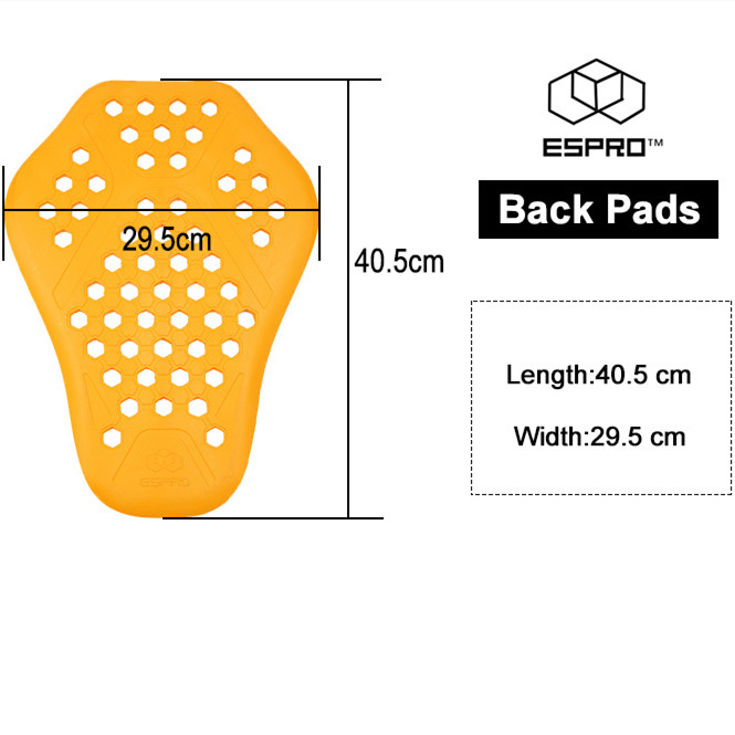 Chaquetas protectoras de espalda para motocicleta CE, Protector de espalda, armadura, almohadillas de protección para montar en bicicleta, columna vertebral anticaída: YELLOW