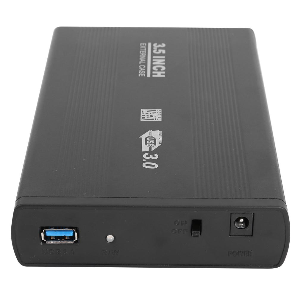 Caja de disco duro SATA HDD de 3,5 pulgadas a adaptador USB 3,0, carcasa de disco duro externo de aleación de aluminio delicado clásico,