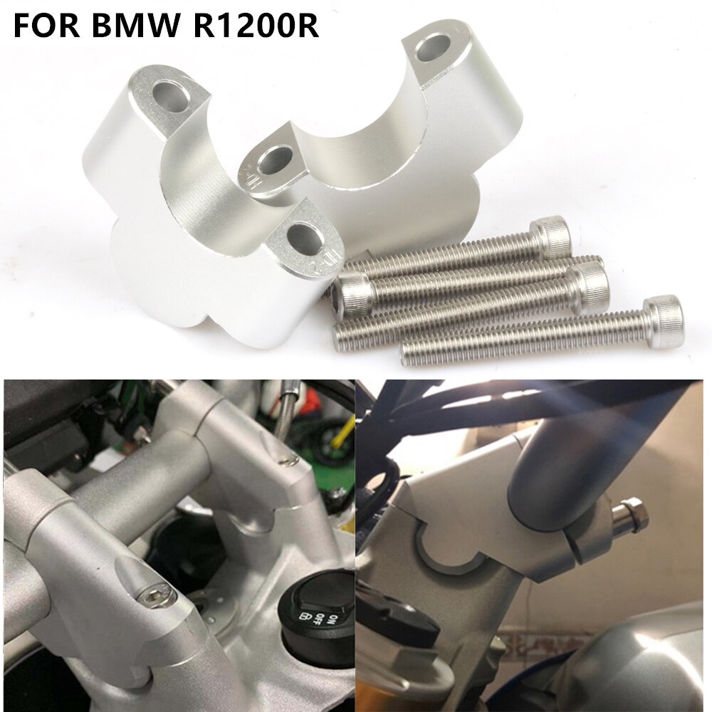 För bmw  r1200r r1200 r r 1200 r motorcykelhandtag stigare montering standard bar riser klämmor förlänga bakåt flyttade
