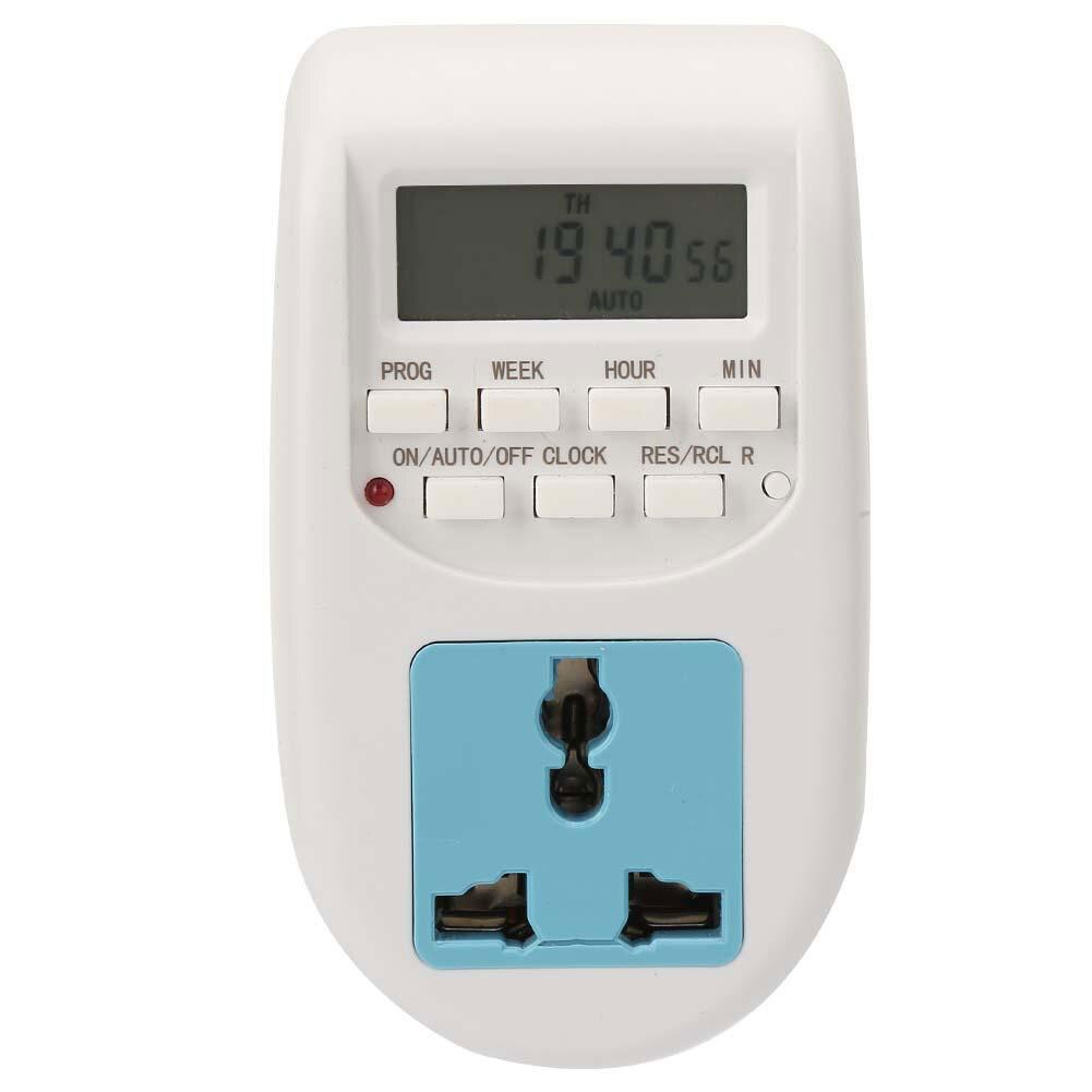Programmable Timer Plug Socket Digital Electrical LCD 220V Light Switch 7 Day Energy Saving Anti-Theft AL-06 Timing Socket