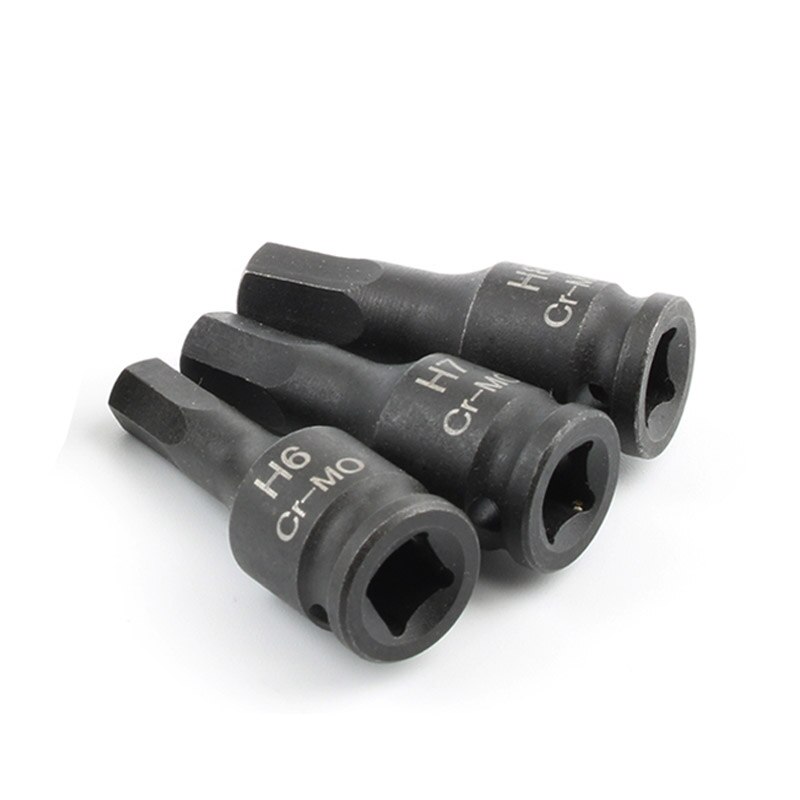 (1 PC) pneumatische 1/4 "Hex Drive Impact Hexagon Hoofd Bit Socket H5 H6 H7 H8 10 H10 H11 H12 38mm lengte