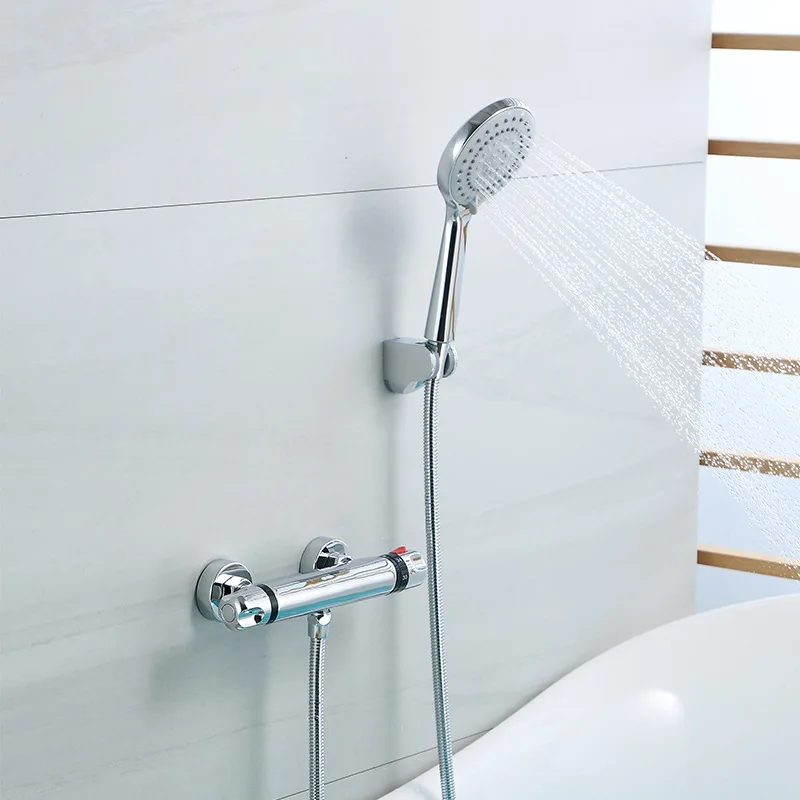 Bathroom Thermostatic Shower Mixing Valves Wall Mount 38℃ Constant Temperature Control Shower Cold Water Mixer Faucet Valve