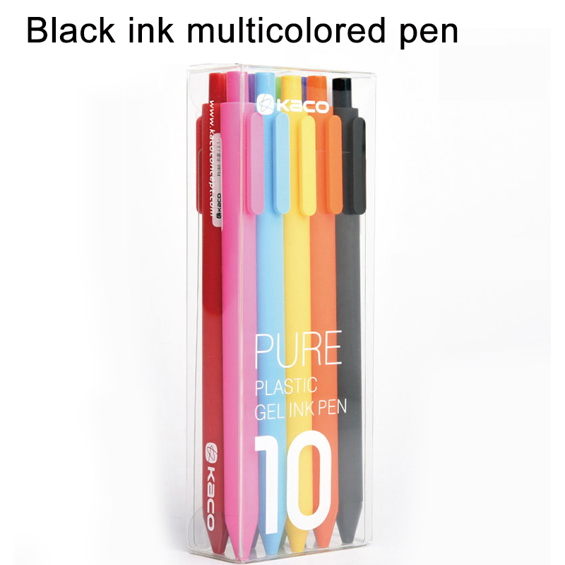 Kaco gelstifte-einstellen mit schwarzer und farbiger tinte, einziehbar, für freundlicher und erwachsene zum malen, 0.5mm extrafeine spitzen, niedliches schreibwarenset: Mischfarbe