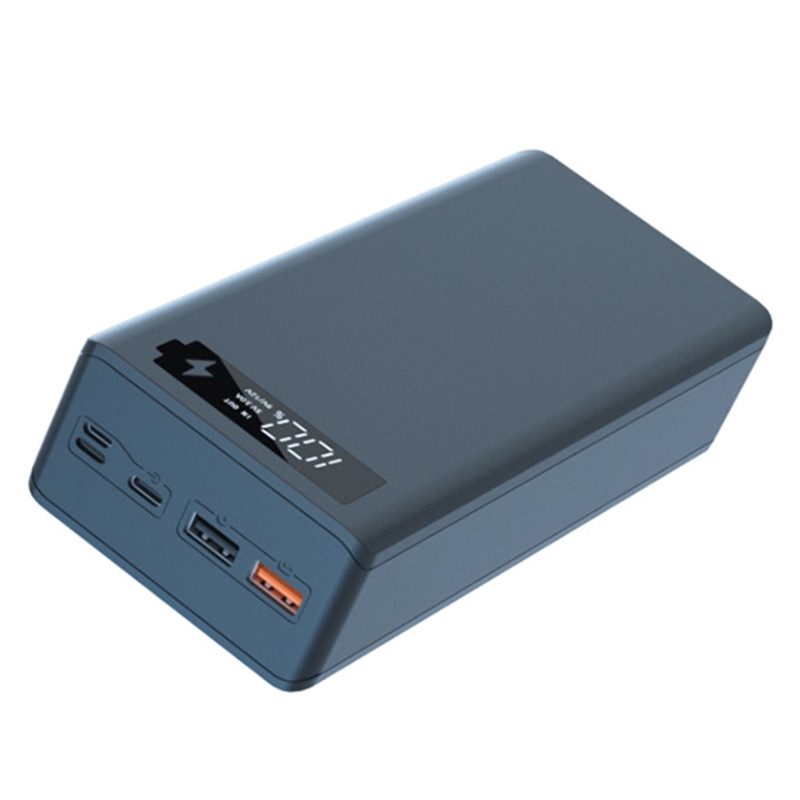 Scatola di ricarica Wireless 5W/10W senza batteria Display LCD QC3.0 PD staccabile custodia per batteria fai da te 16x18650 Shell Power Bank: nero