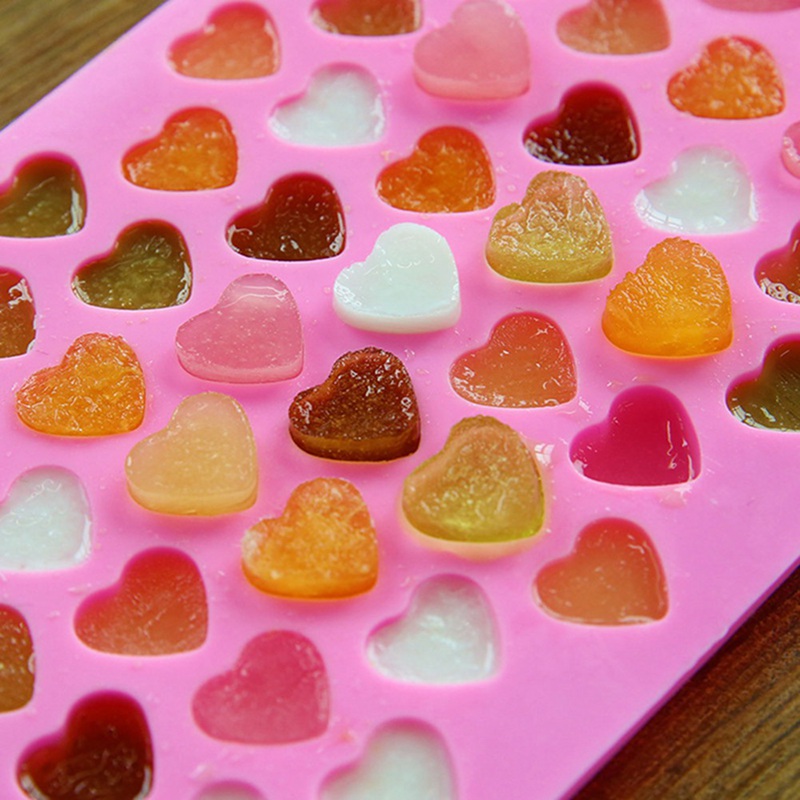 Ice Tray Cute Mini Heart Shape Silicone Ice Cube Chocolate Baking Candy Soap Mold Making Cake Bread Mousse Jelly Chocolate