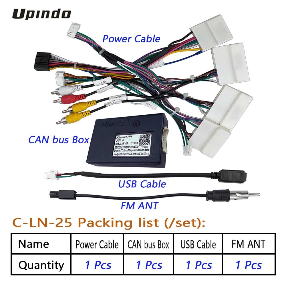 Câble d&#39;autoradio avec boîte CAN Bus, pour Renault Clio 4 Duster Kadja Arkana, GPS, unité centrale, connecteur de lecteur multimédia, Android