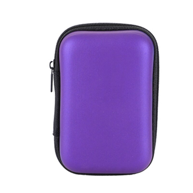 Travel Accessories Bag Data Cable Digital Storage Package Electronic Accessories Digital Gadget Devices Portable Headset Bag: Purple