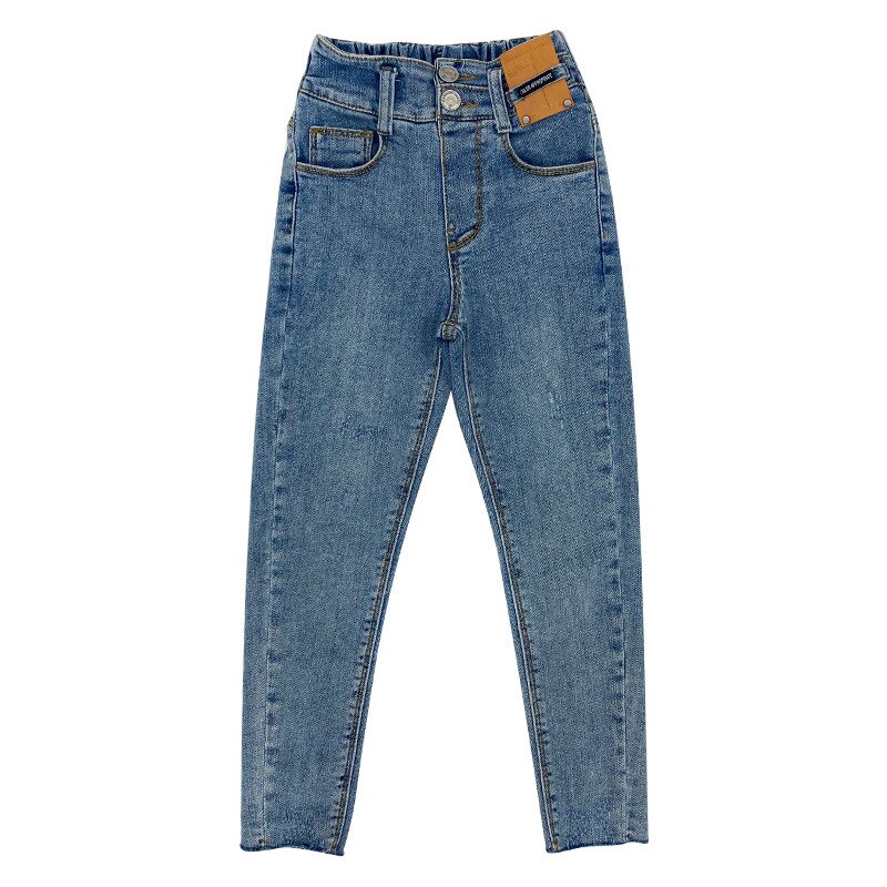 Ripped Jeans for Girls 810 years Skinny Pants Grey Blue Jeans for Teenage Girl