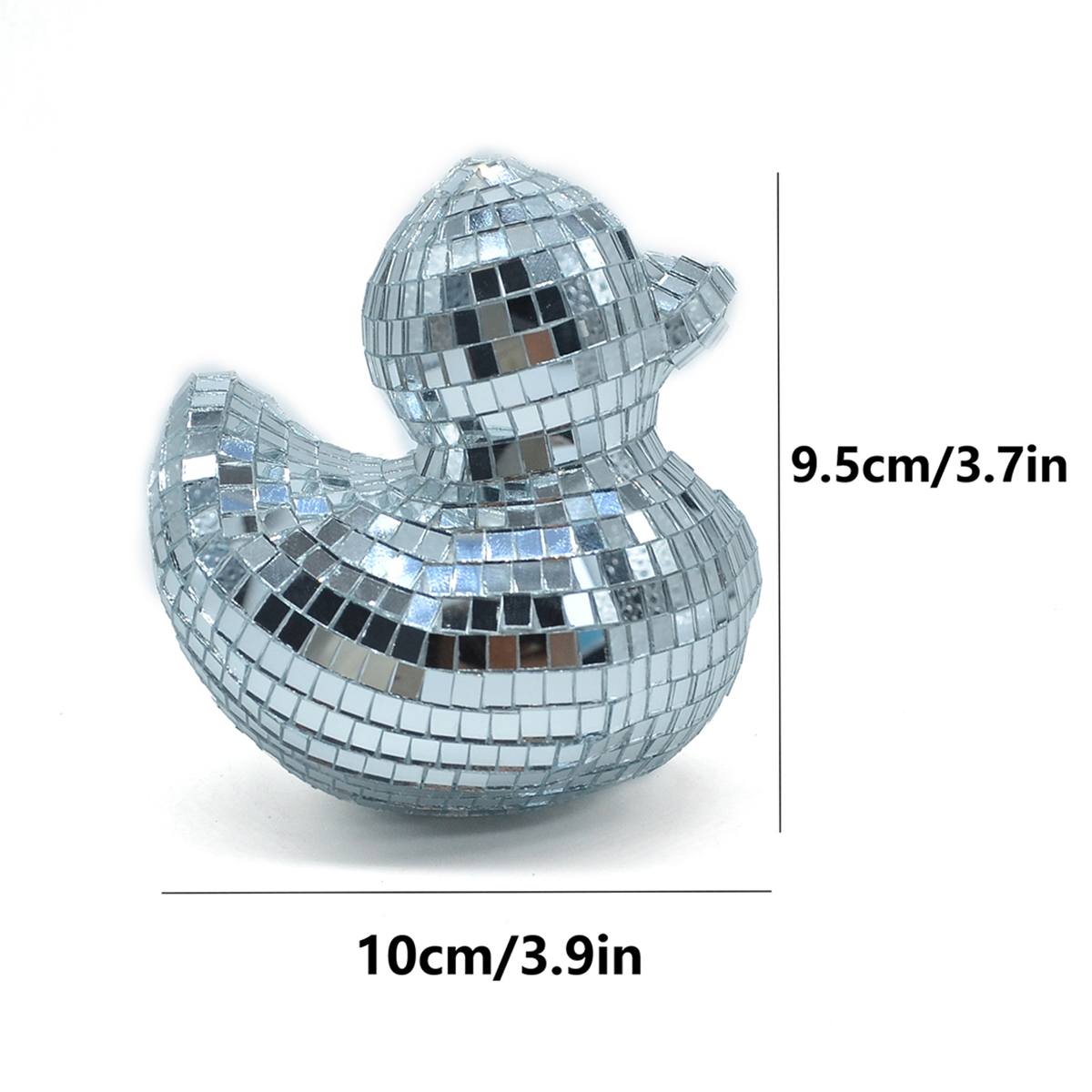 Disko-Ente, Schlafzimmer-Dekoration, handgefertigter Spiegel, Discokugel, Entenform, Heimkunst, Dekor, moderne süße Ente für Tischdekorationen