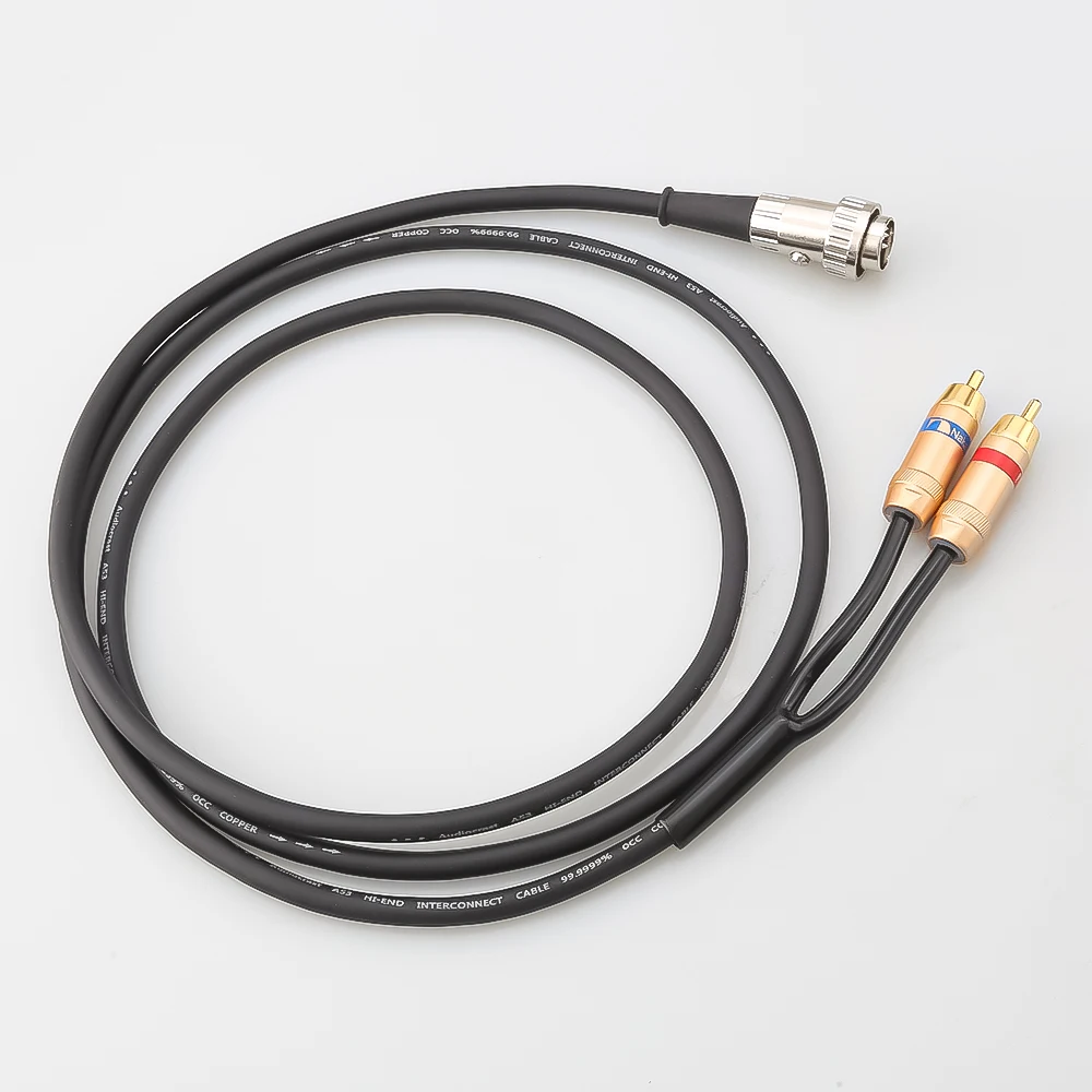 NAIM 5 Pin Din Twist Locking connector to Stereo RCA Phono Cable Stereo OFC Copper Pure Cable for BO, Naim, Quad Bang Olufsen