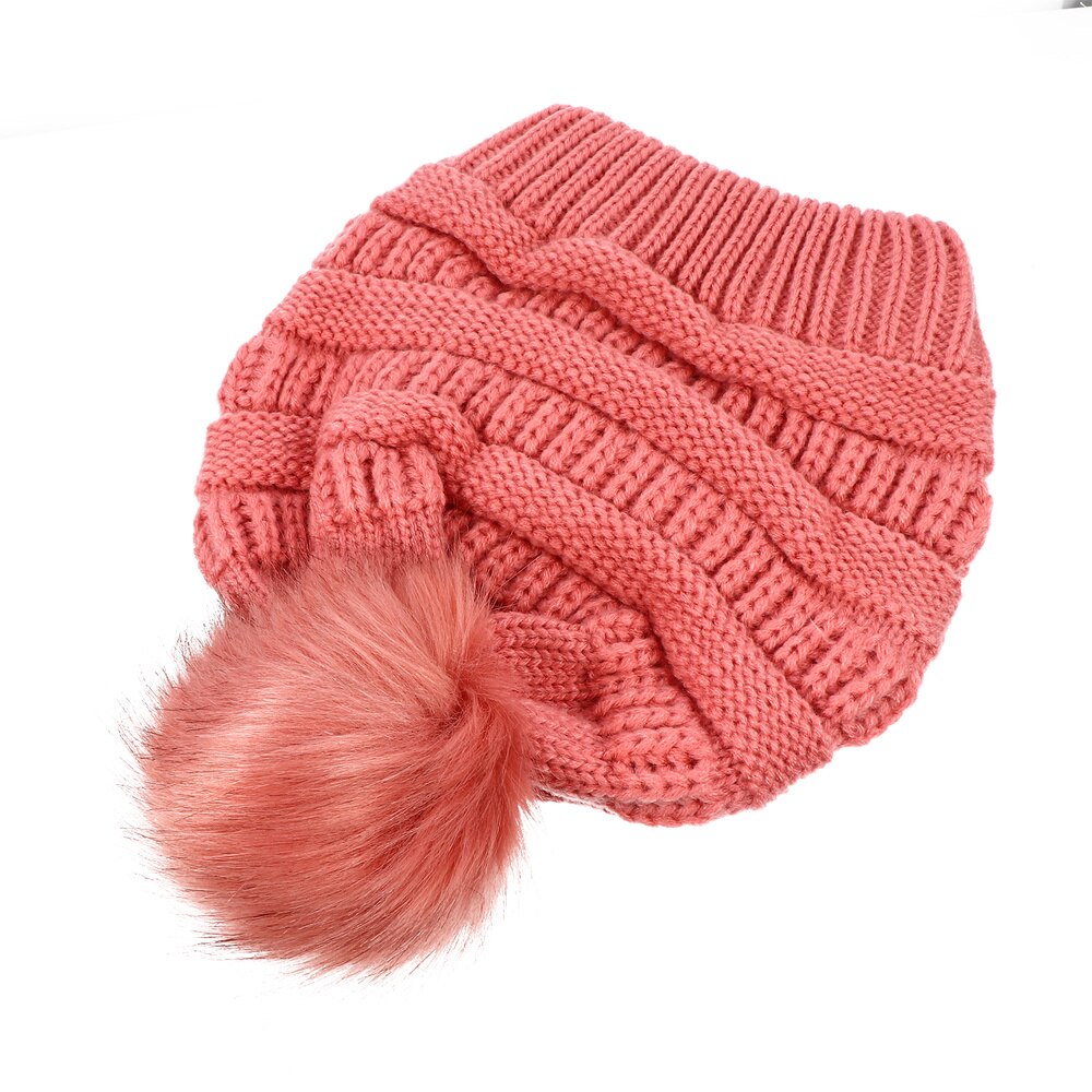 1Pc Warm Muts Nuttig Gezellige Haak Hairball Cap Voor Winter