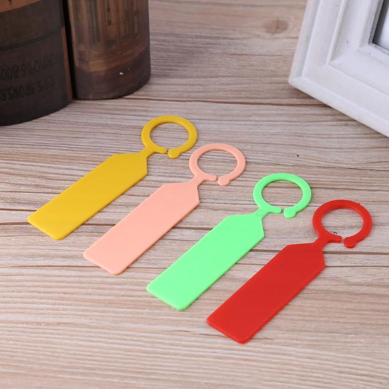 50pcs/Lot Ring Plastic Plant Seed Label Pot Marker Stake Nursery Garden ...