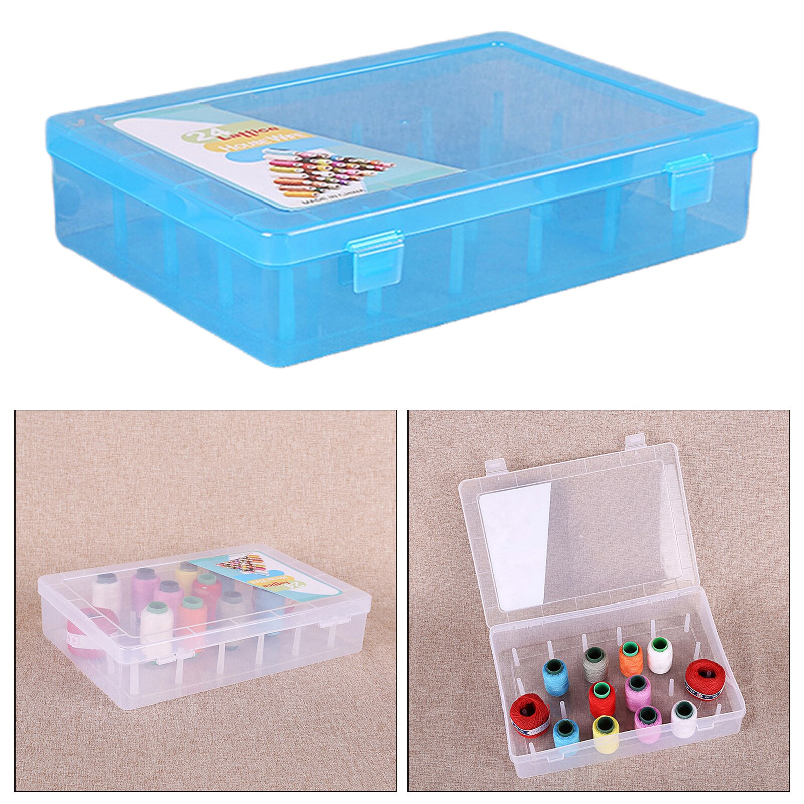 Sewing Thread Storage Box Craft Organiser Case Dustproof Organizer Sorting