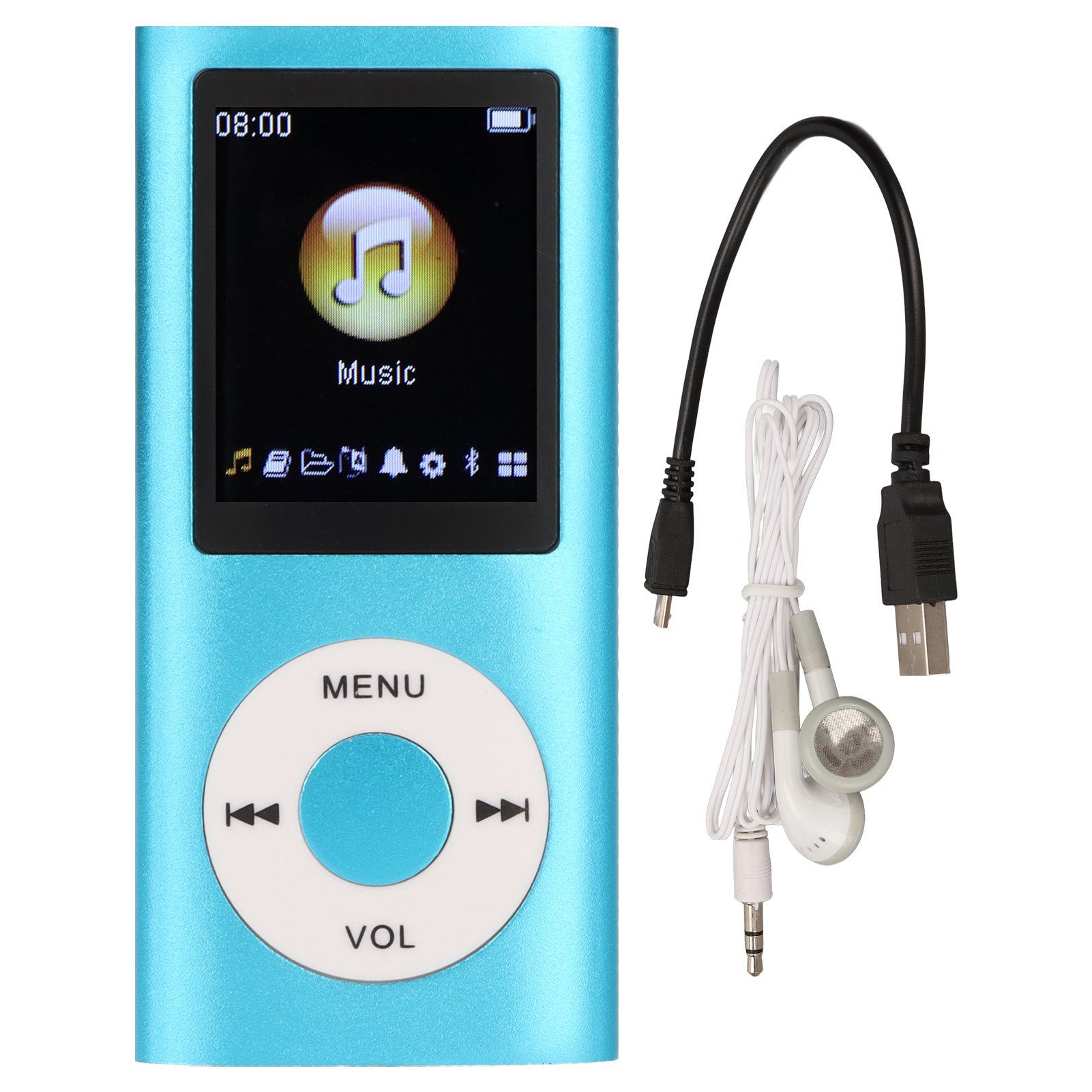 Odtwarzacz MP3 Stylowy, wielofunkcyjny, bezstratny dźwięk, cienki 1,8-calowy ekran LCD, przenośny odtwarzacz muzyki MP3: green