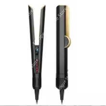 2-in-1 professioneller, schnell trocknender Haartrockner und Glätteisen, Negativ-Ionen-Eisen, langlebiges Styling-Werkzeug, nasser und trockener Lockenstab: schwarz / 32 mm