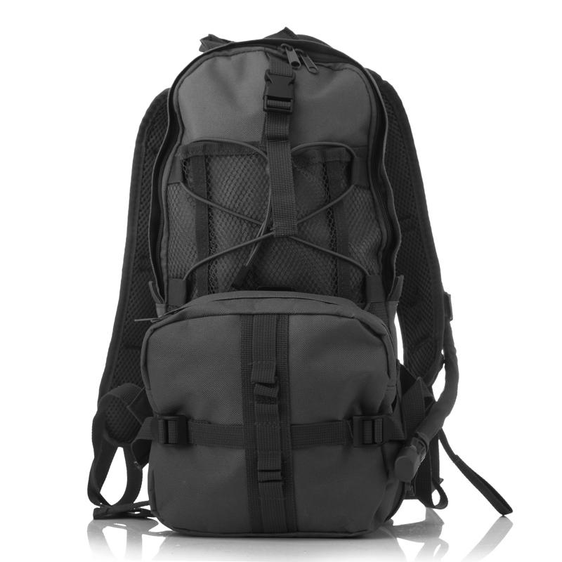 MeterMall Hydration Pack Backpacks with 2.5L Bladder for Hiking, Biking, Running Black: black