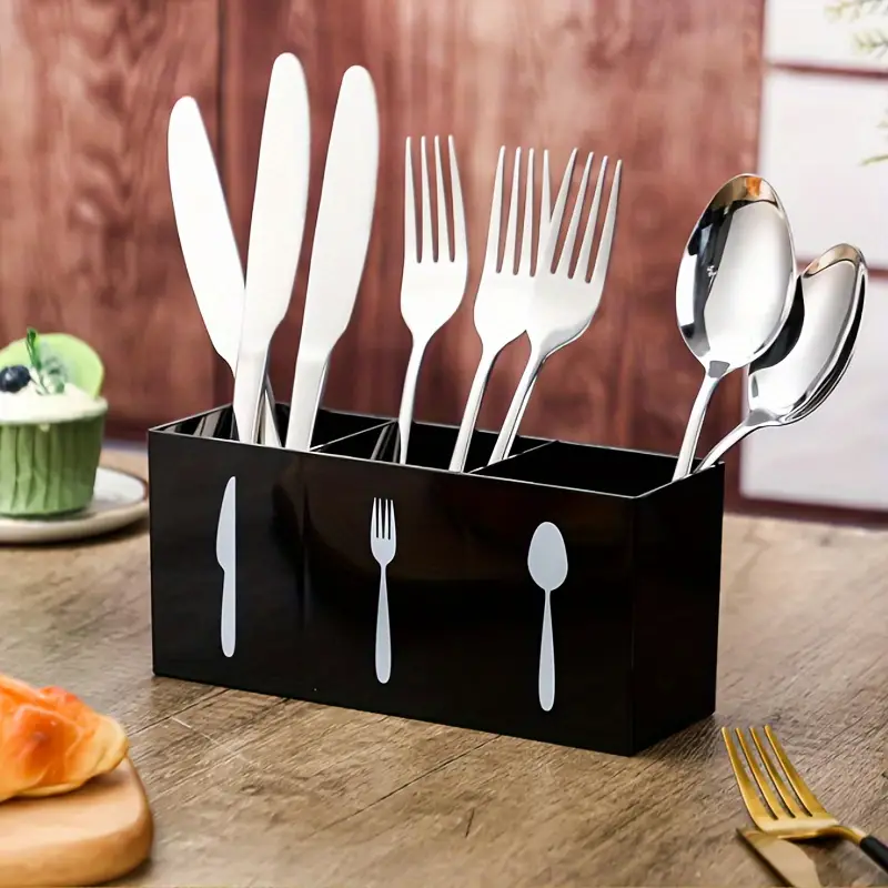 Support de rangement en plastique pour couverts de cuisine, étagère à couteaux, porte-égouttoirs, cuillère, fourchette, baguettes, outil de cuisine F2