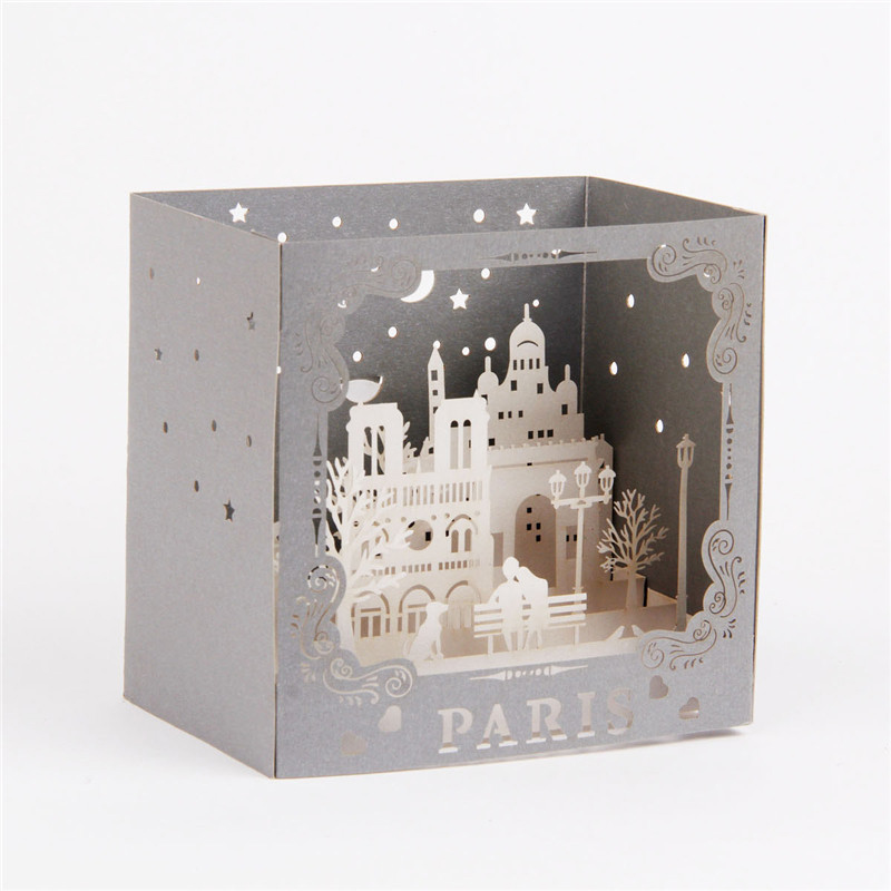 1 Stck Valentinstag Einladung Skulptur Grußkarten Handgemachte 3D Hohlen Geschnitzt Frohe Weihnachten Gruß Karte Handwerk