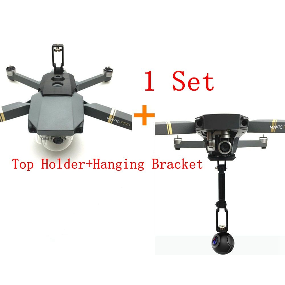For DJI Mavic Pro Gopro 360 Degree Panorama Sports Camera Top Low Mount Holder Hanging Bracket Protect Fixed Clamp Adapter Drone