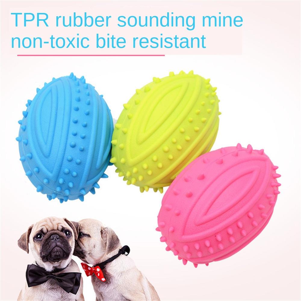 Pet Supply 3D Baseball Shape Rubber Round Ball Toy Interactive Funny Training Dog Molar Teeth Chew Toys