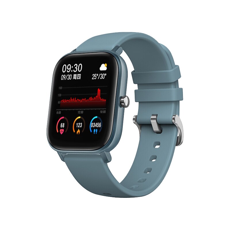 P8 Clever Uhr Männer Frauen Sport IP67 Wasserdichte Uhr Herz Bewertung Blutdruck Monitor Smartwatch für IOS Android: Blau