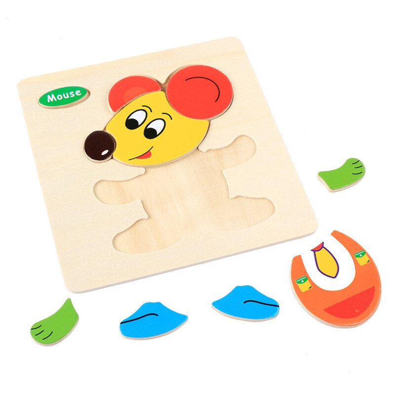 Holz kinder spielzeug 3-7 jahre alt kognitiven 3D drei-dimensional puzzle spielzeug Frühen bildung pädagogisches holz puzzle spielzeug