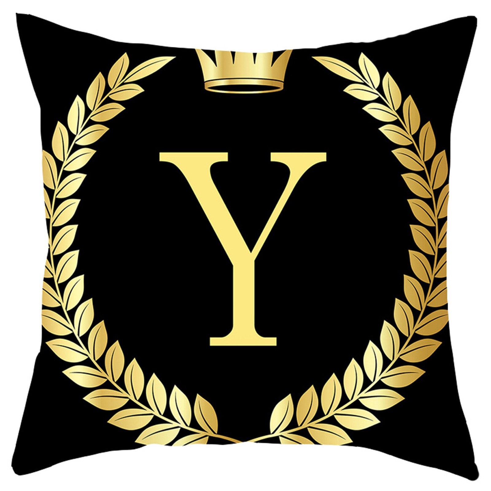 Oreillers anglais lettres peau de pêche housse de coussin maison canapé décoration taie d'oreiller décoratif canapé coussin: Y