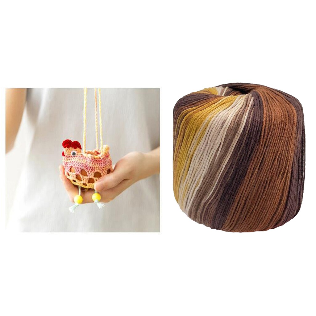 Cotton Yarn 100% Cotton Crochet And Lightweight Knitwear: Brown