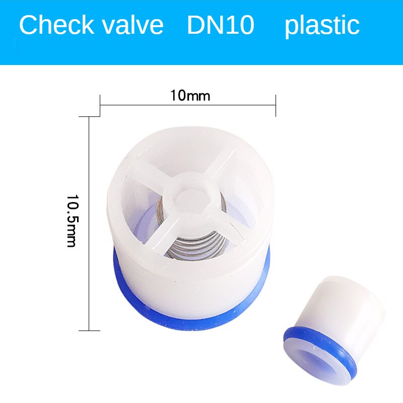 Plastic Plug Check Valve Core One-way Valve Core Plastic Check Valve Core Embedded Spring Check Valve: WHITE
