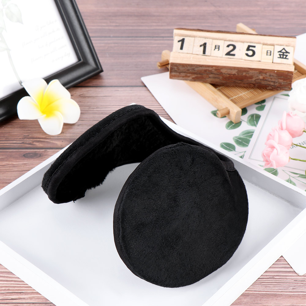 ¡Producto en oferta! Orejeras Unisex, orejeras negras, orejeras de lana, calentadores de invierno para las orejas, calentadores para las orejas para hombres y mujeres, de la cabeza