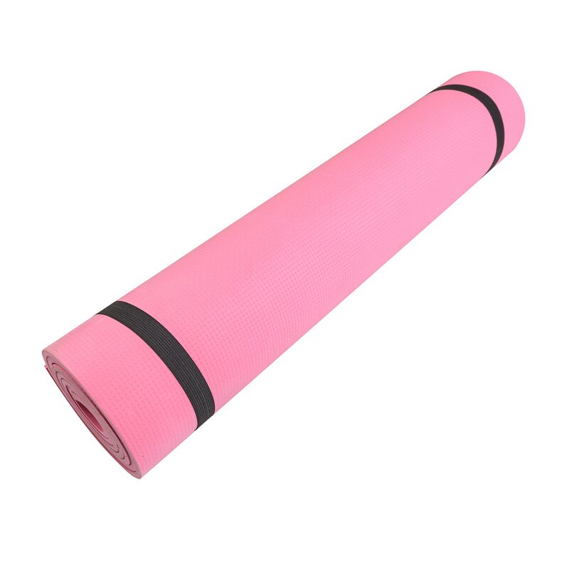 Yoga Mat Met Antislip , Extra Grip Eenvoudige Effen Kleur Fitness Oefening Mat: Roze