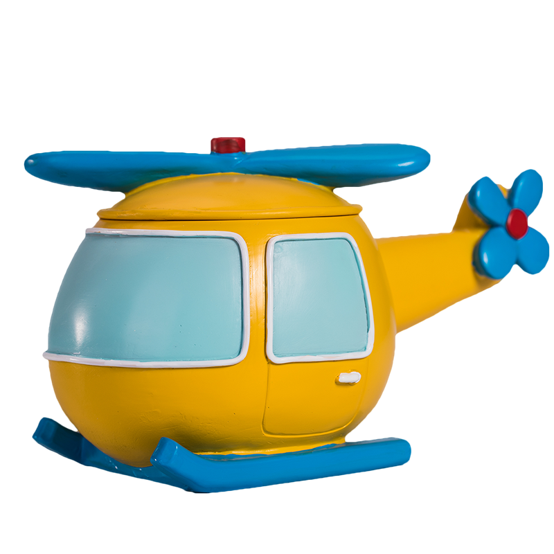 Organizador para dientes de leche para niños, helicóptero con de resina, caja para dientes, ZL223