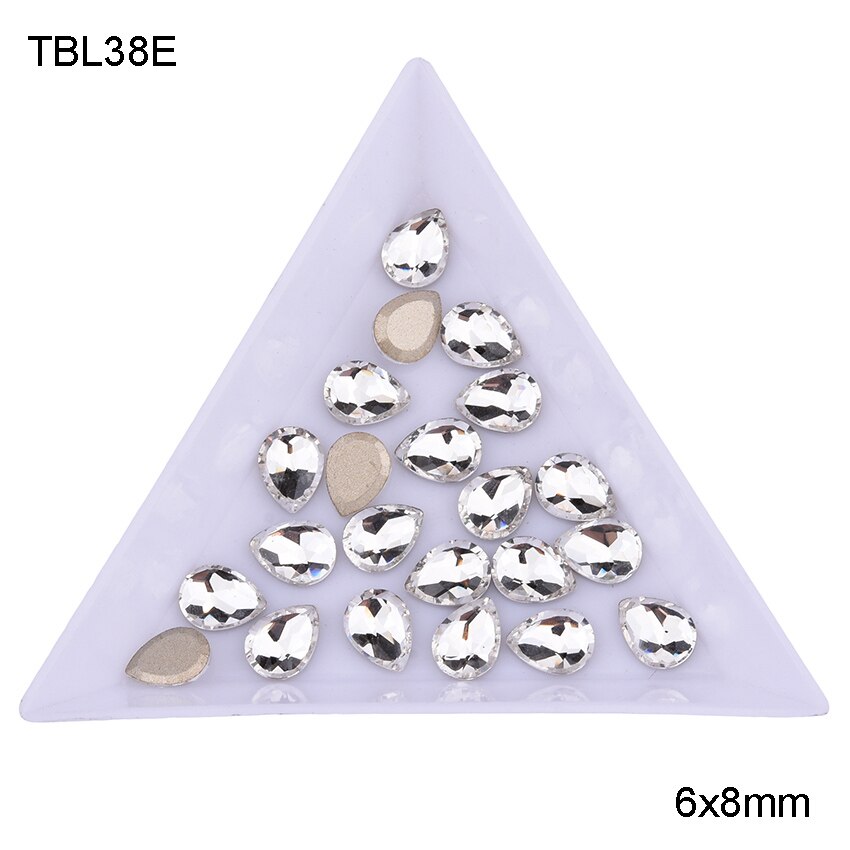 10 pcs nail kristallen stenen plaksteen ab steentjes 3d nail gems voor nail art decoraties arriveert levert TBL38: TBL38E