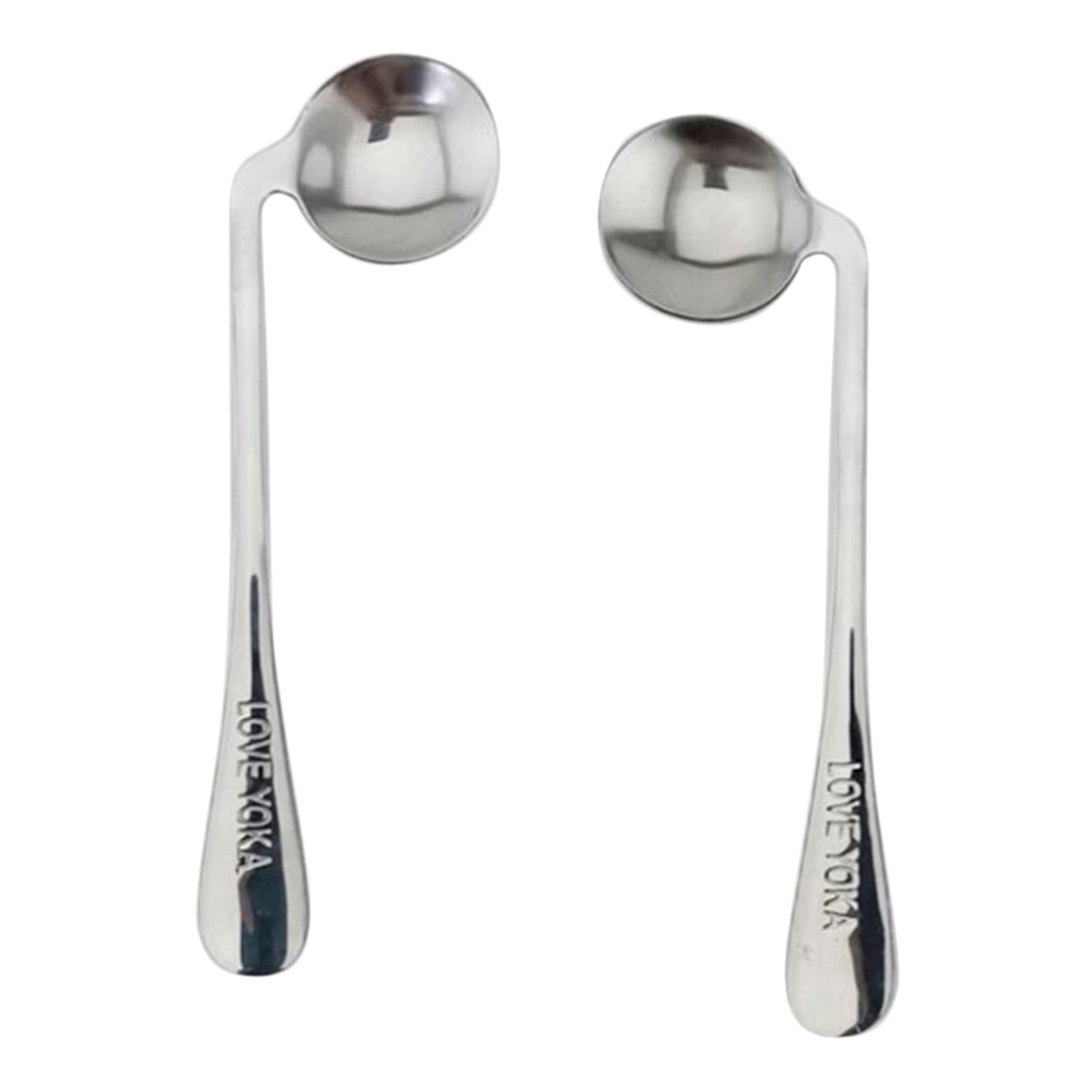 2 Stuks Lichtgewicht Links/Rechts Haaks Lepel Voor Ouderen Handicap Onafhankelijke Eten