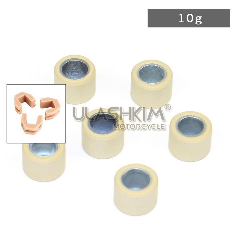 thumbnail interactive-video image 1 of Drive Belt Variator Pulley Roller Set For Royal Alloy GT 125 Air Cooled – VMP 1 of 3