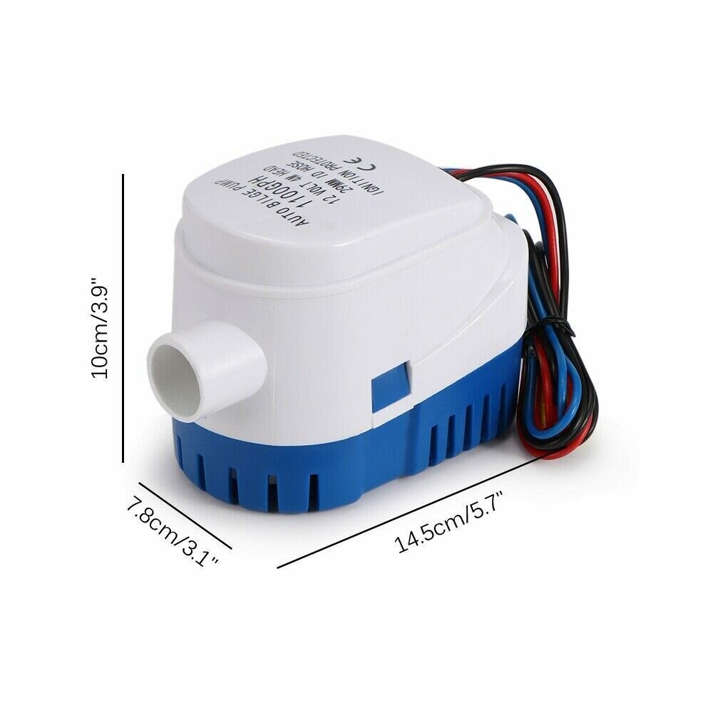 12V Bilgenpumpe 1100GPH Automatische Boot Marine Wasserpumpe Tauch Yacht Boot Motor Wasserflugzeug Hausboot Pumpe