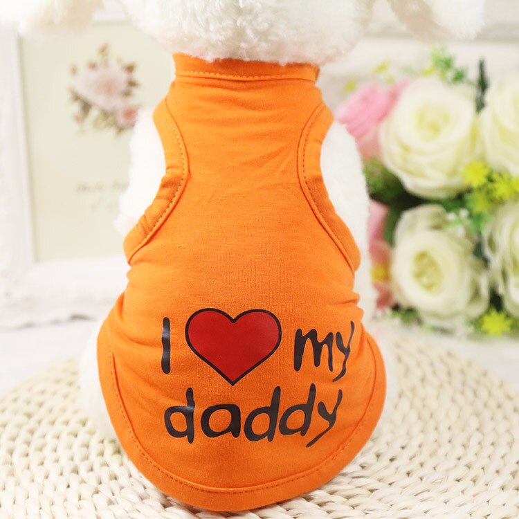 Kæledyrshund sommervest åndbar bomuldshvalp-t-shirt blødt kæledyrstøj til hunde: Orange / Xl