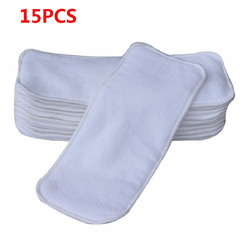 Ohbabyka Herbruikbare Luiers Bamboe Luiers Wasbare Doek Luier Inserts Babyverzorging: 15PCS WHITE