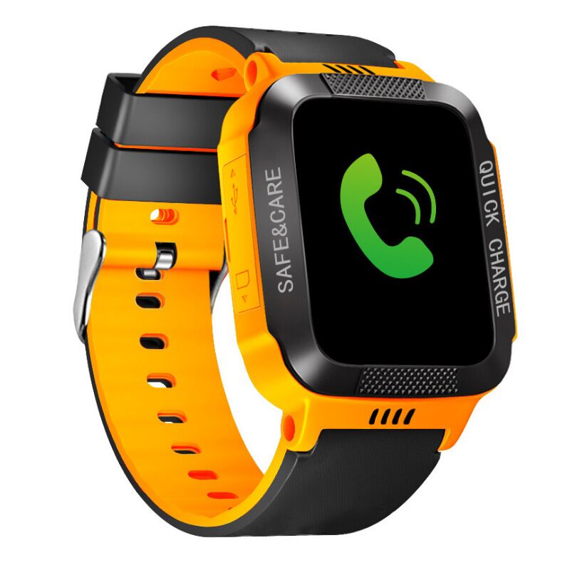 Kinderen Smartwatch Sport Sim-kaart Positionering Lbs Kids Horloge Pols Fitness Track Locatie Sos Call Veilige Zorg Voor Jongen & meisje: Orange