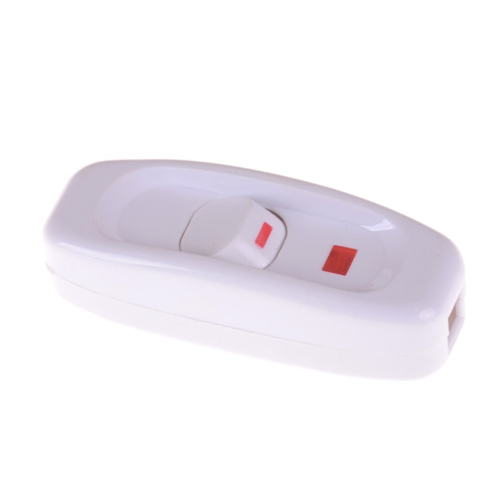 AC 110-250V 10A Inline ON/OFF Transmitter Bed Room Hall LED Lamp Desk Light Cord Cable Line Switch With Indicator