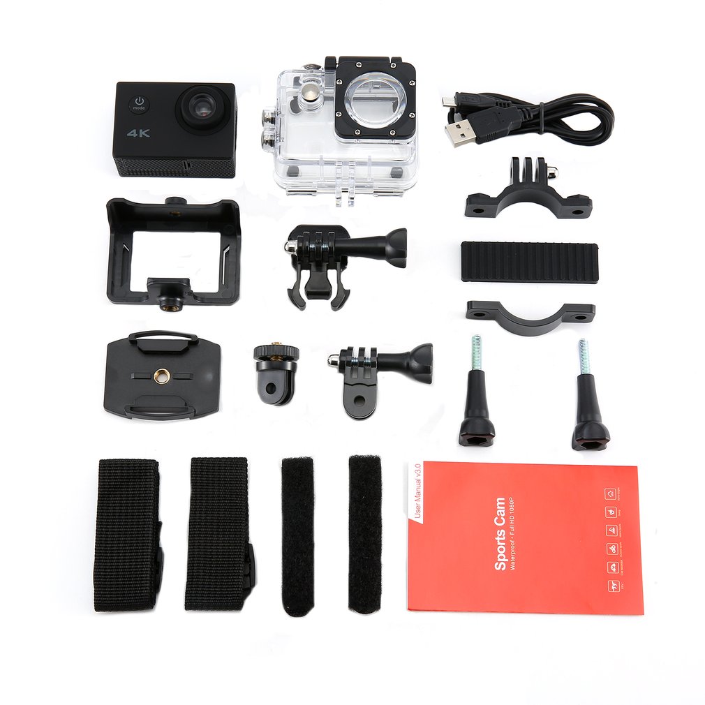 Sj camera 4k 2.0 inch lcd-scherm duiken 30m waterdichte camera extreme sporten  dv 1080p motor auto buitensporten