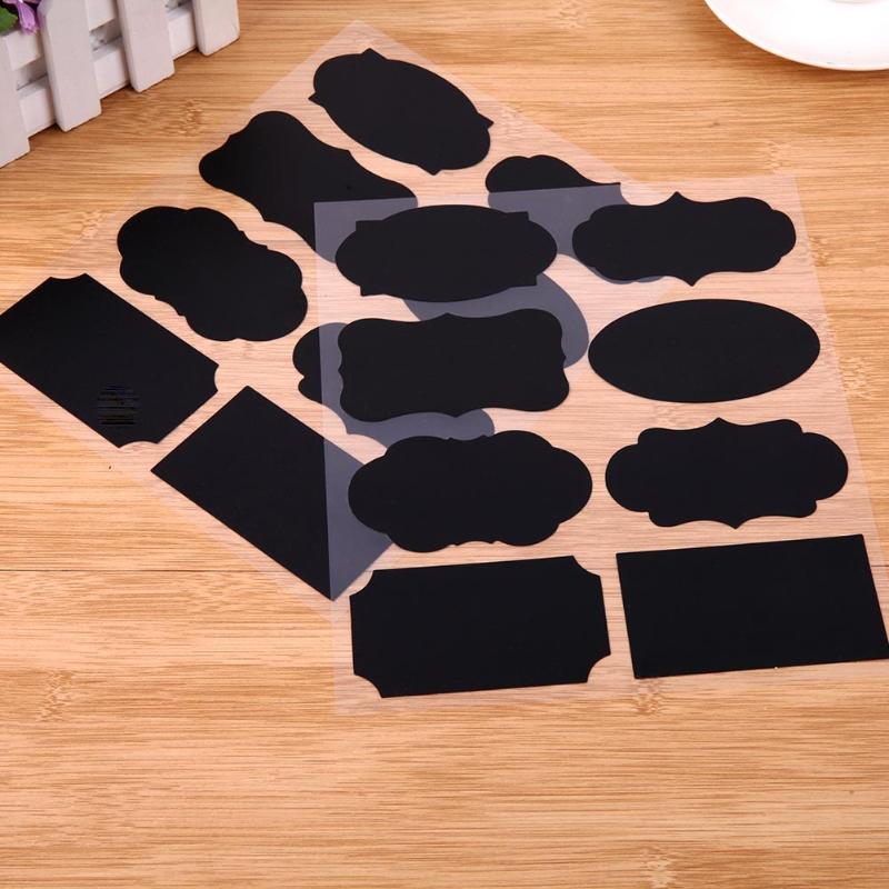 Etiquetas artesanales pizarra pegatina pizarra pasta calcomanías para cocina tarro caja organizador etiquetas pizarra tablero etiqueta D35