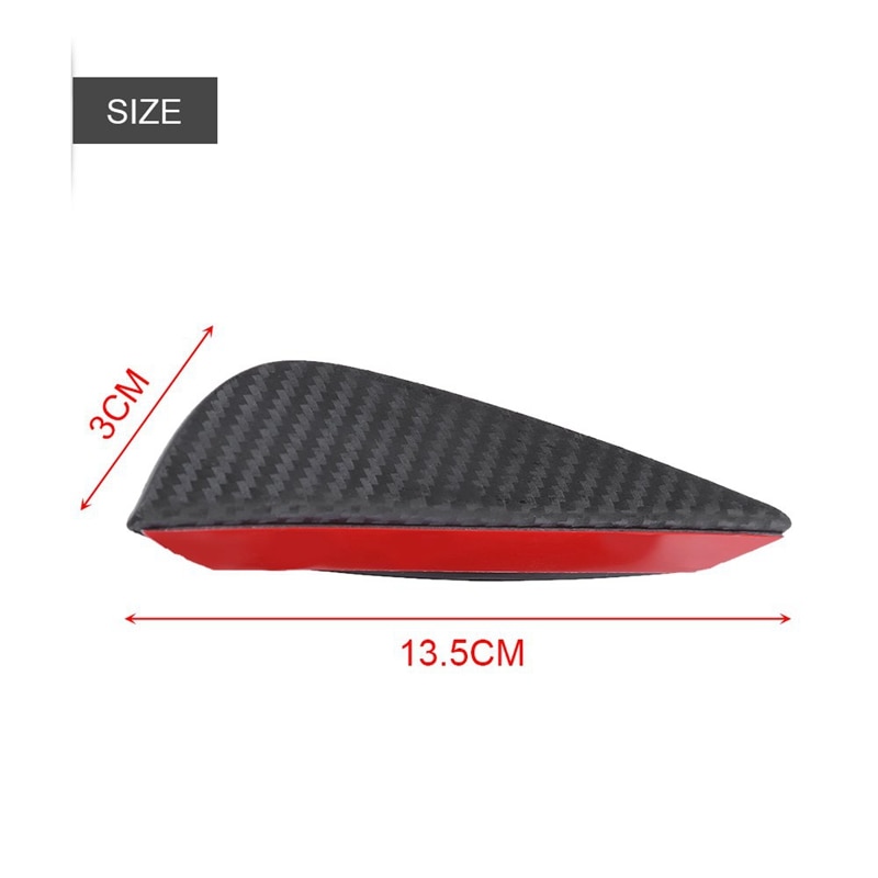 4 piezas coche conducción aire arrastre/presión reducir Abs fibra de carbono parachoques trasero aletas Universal coche parachoques delantero labio spoiler aletas conservas
