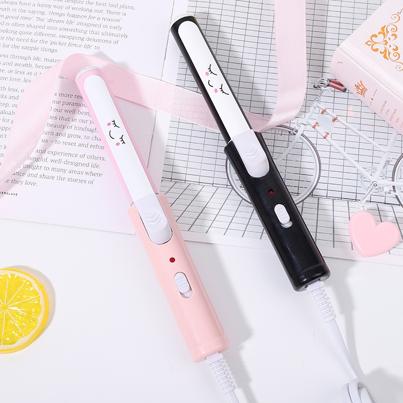 2 in1 frugt print hår krøllepind mini lille power elektrisk krøllejern glattejern dame permanent hår styling værktøj