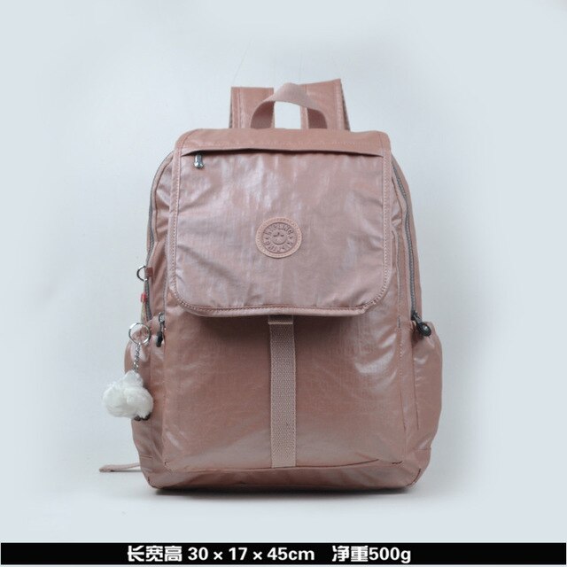 Mochila de nailon con de Mono para mujer, bolso de hombro de colegio, de viaje, Original, 100%: C rose gold