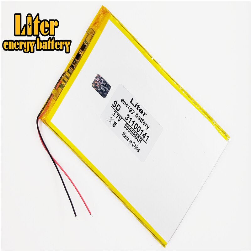 31100141 Polymer lithium ion battery 3.7 V, 5000mAh CE FCC ROHS MSDS certification