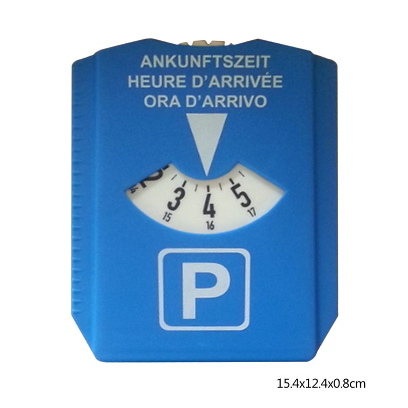 Car Parking Disc Timer Clock Time Display Blue Plastic Parking Time Tools Portable Car Parking Timer Clock